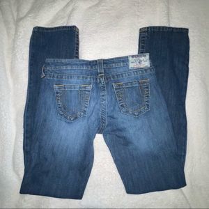 True Religion Straight Leg Low Rise Jeans Size 28